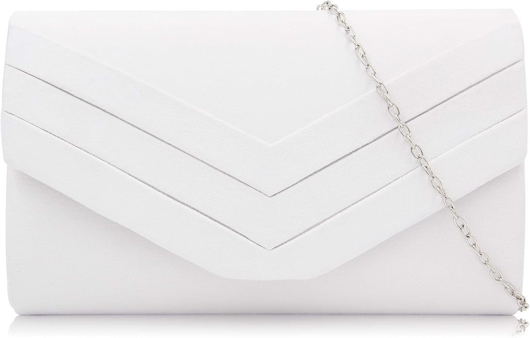 Milisente Evening Bag for Women, Suede Envelope Evening Purses Crossbody Shoulder Clutch Bag | Amazon (US)