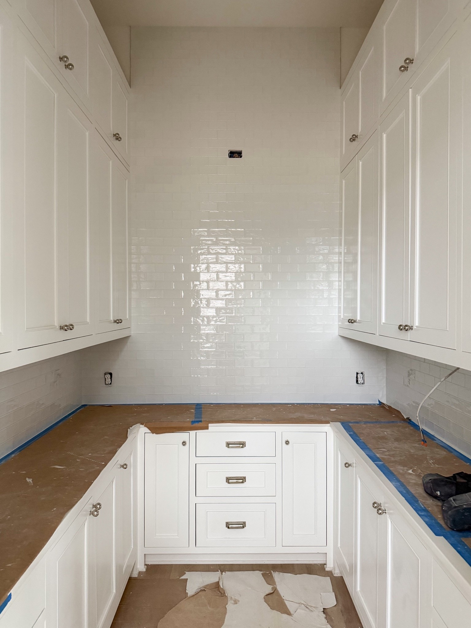 Our pantry tile has been installed and grouted! I’ll link the tile, cabinet hardware and picture light we’ll be installing in here. Cabinet color is Benjamin Moore Chantilly Lace.

#LTKHome #LTKSaleAlert #LTKSeasonal
