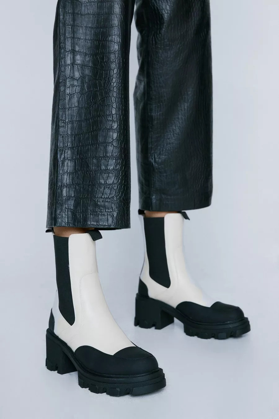 Faux Leather Chunky Chelsea Boot | Nasty Gal (US)