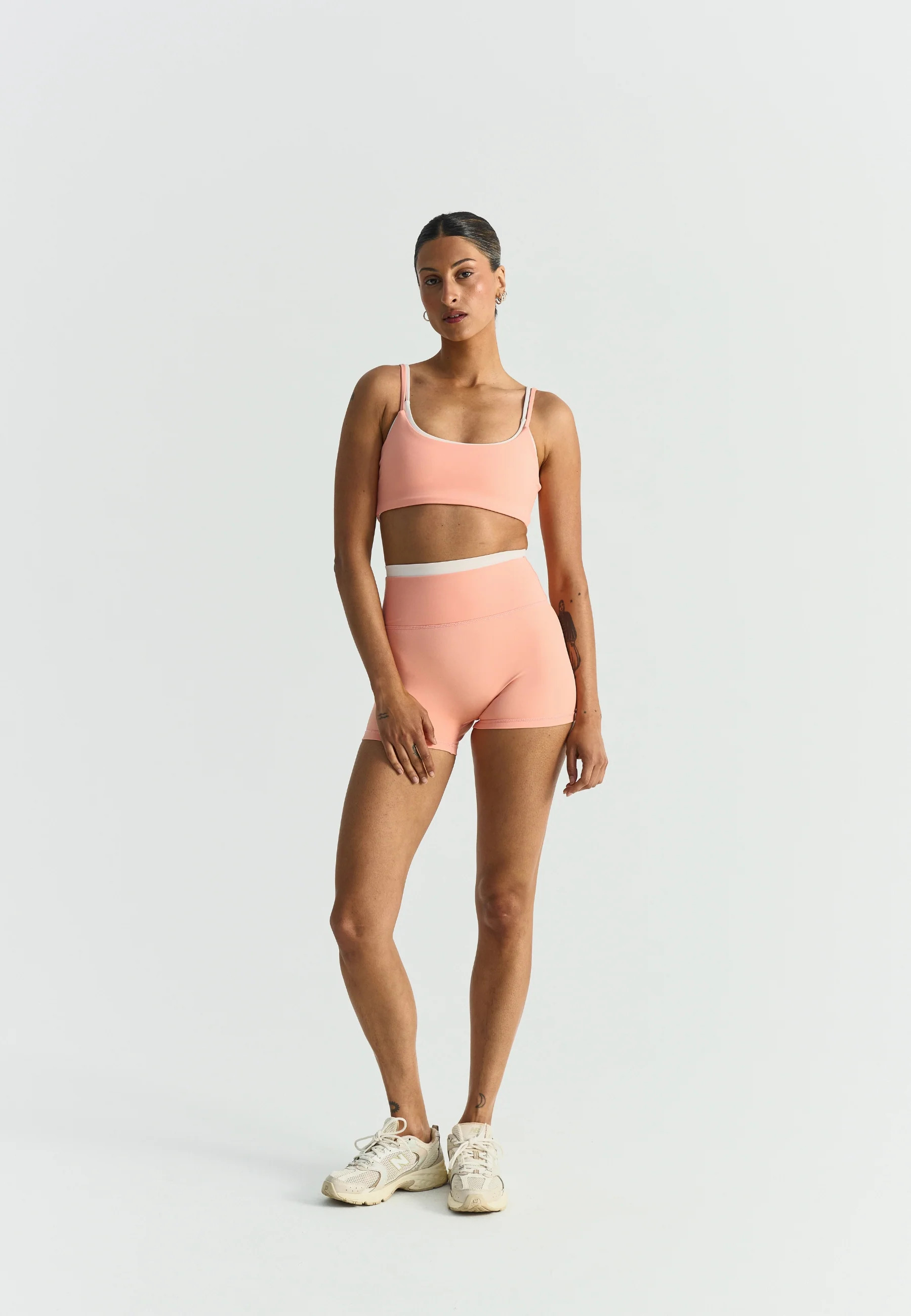 Softsculpt Double Layer Shorts - Peach | Sisterly Tribe
