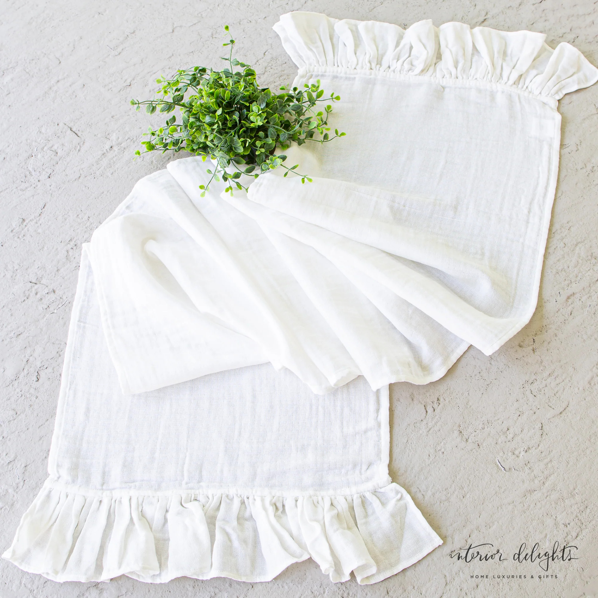 Molly White Layering Ruffle Runner | Interior Delights