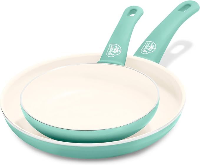 GreenLife Soft Grip Healthy Ceramic Nonstick 7" and 10" Frying Pan Skillet Set, PFAS-Free, Dishwa... | Amazon (US)