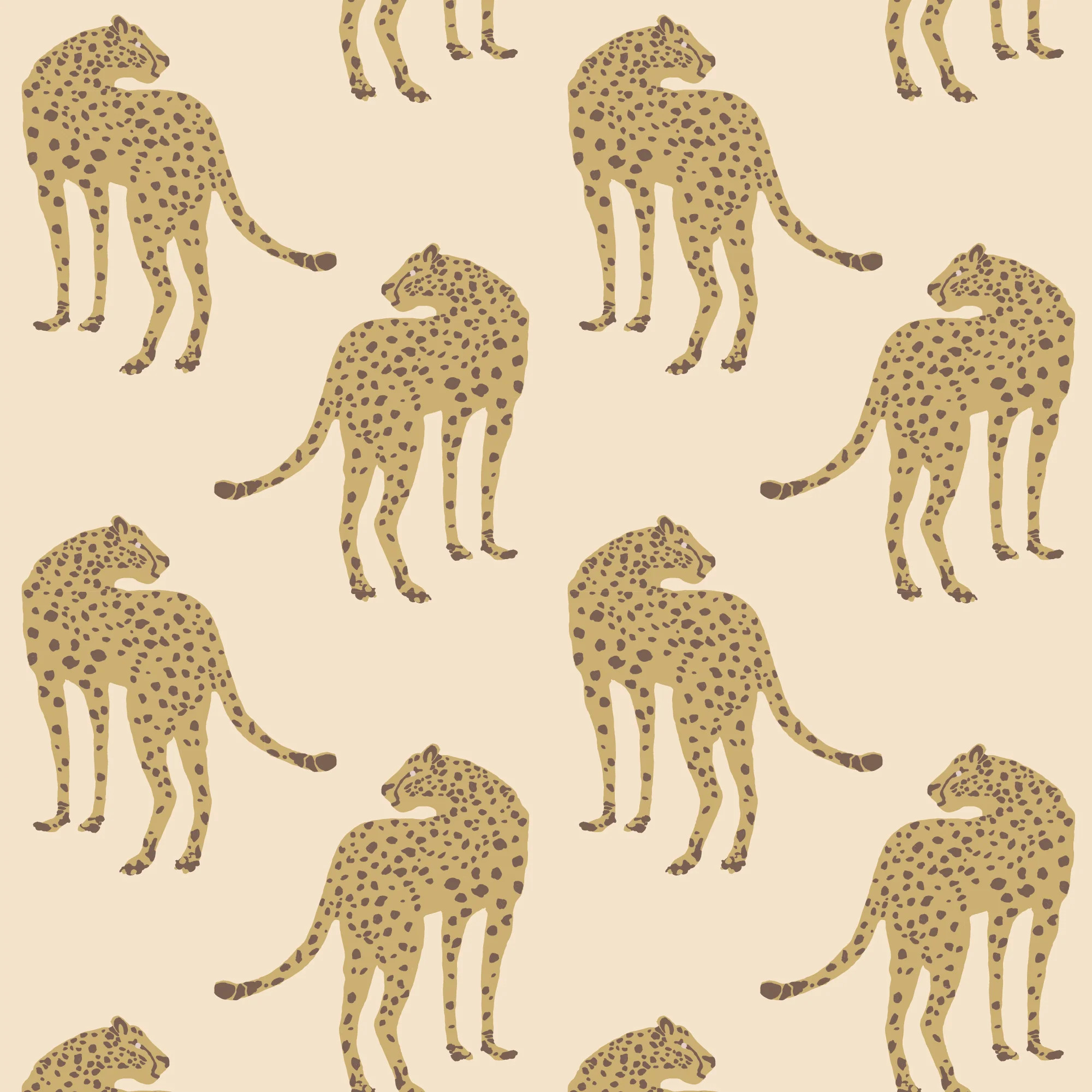 Prowling Cheetah - Desert Sand Wallpaper - Mitchell Black | Mitchell Black