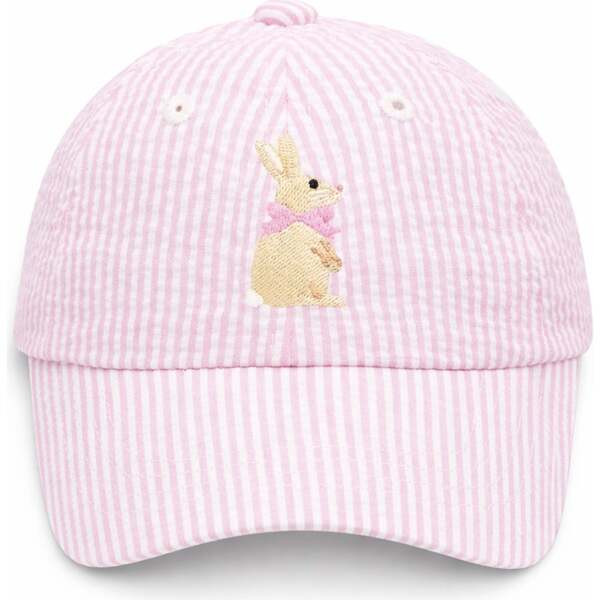 Bunny Bow Baseball Hat, Pink | Maisonette