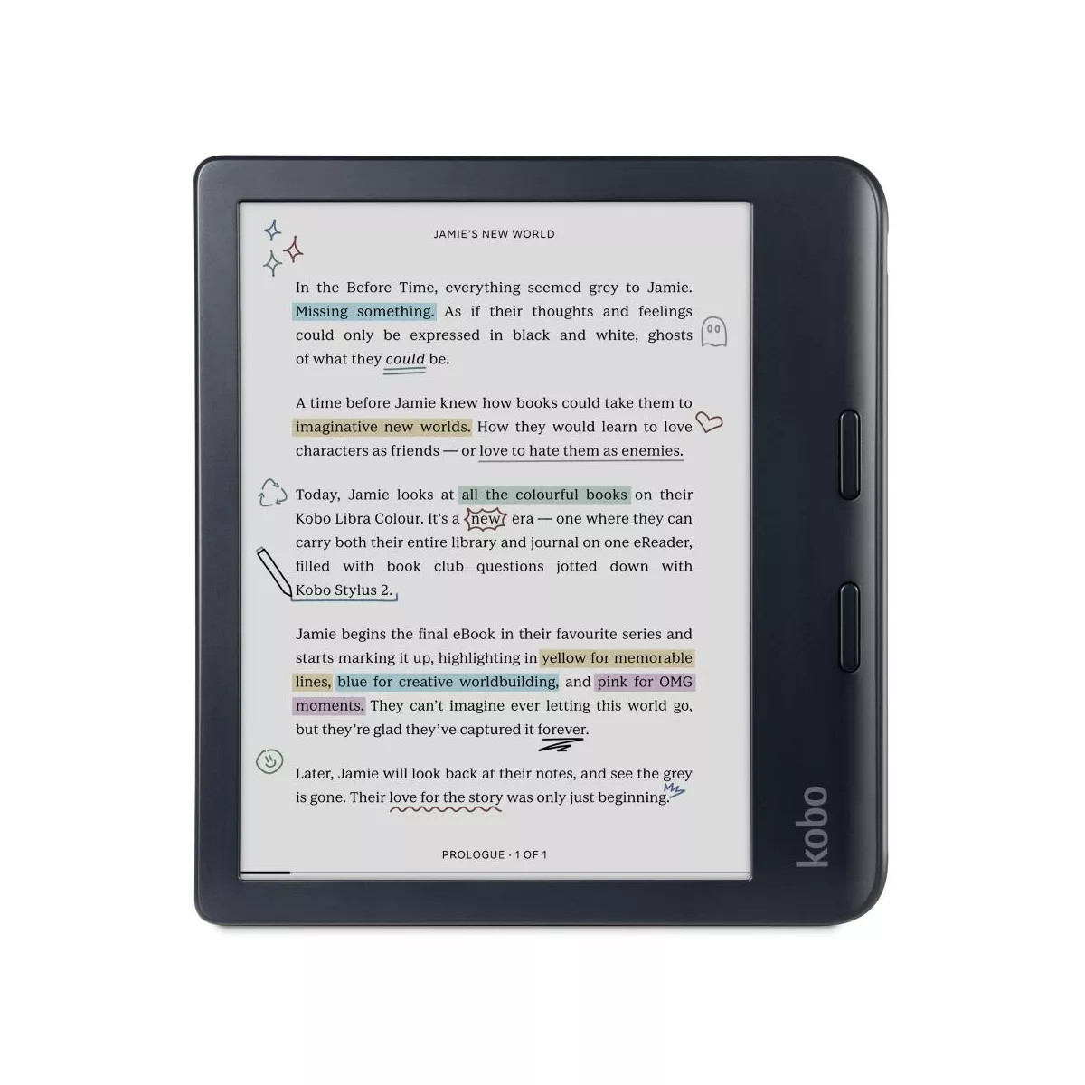 Kobo Libra Colour | eReader | 7" Glare-Free Colour E Ink Kaleido 3 Display | Dark Mode Option | A... | Target