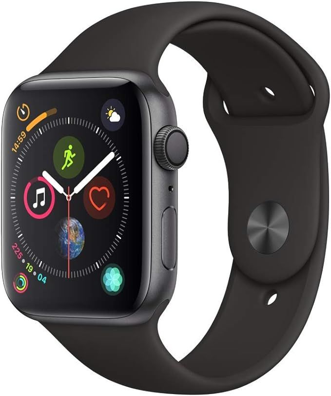 Apple Watch Series 4 (GPS, 44mm) - Space Gray Aluminium Case with Black Sport Band | Amazon (US)