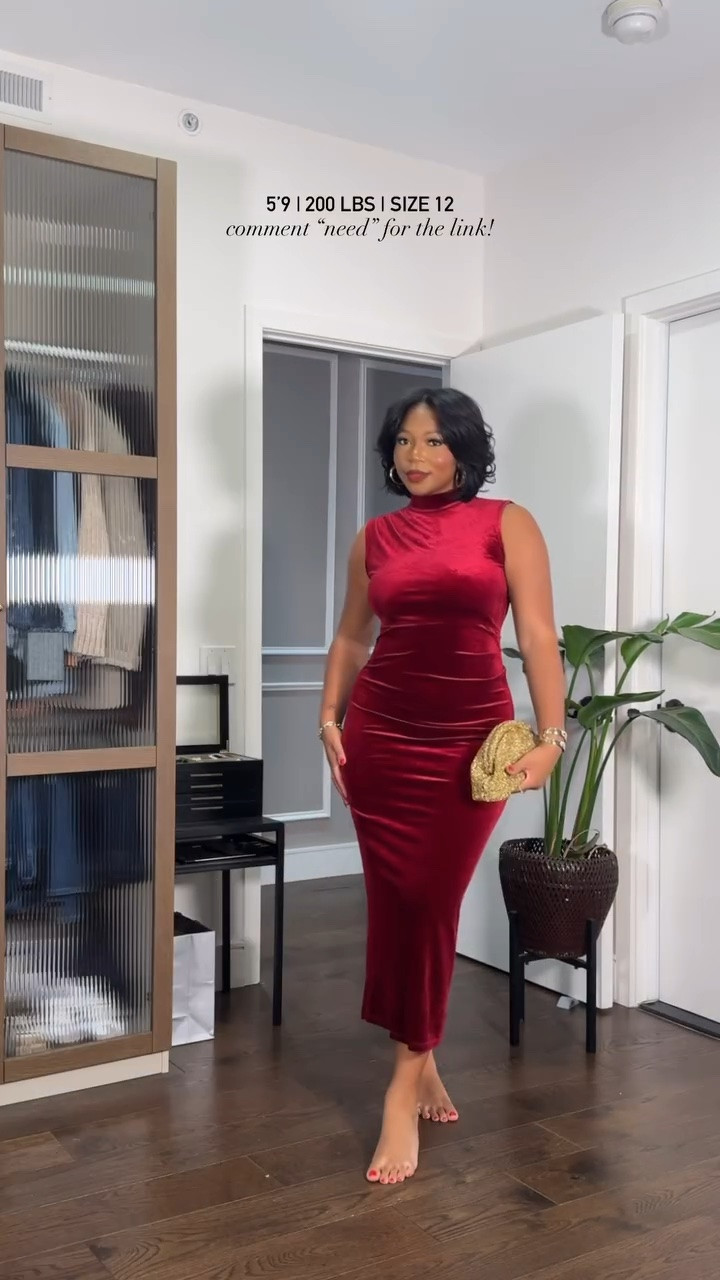 HOLIDAY LOOKS under $52 I am 5'9 200 lbs wearing a size medium in EVERYTHING EXCEPT the green off the shoulder, runs big so I am wearing a small. And a large in the lace top <3 the velvet red I could have even sized down to a small! happy shopping!! 

#LTKHoliday #LTKFindsUnder50 #LTKMidsize