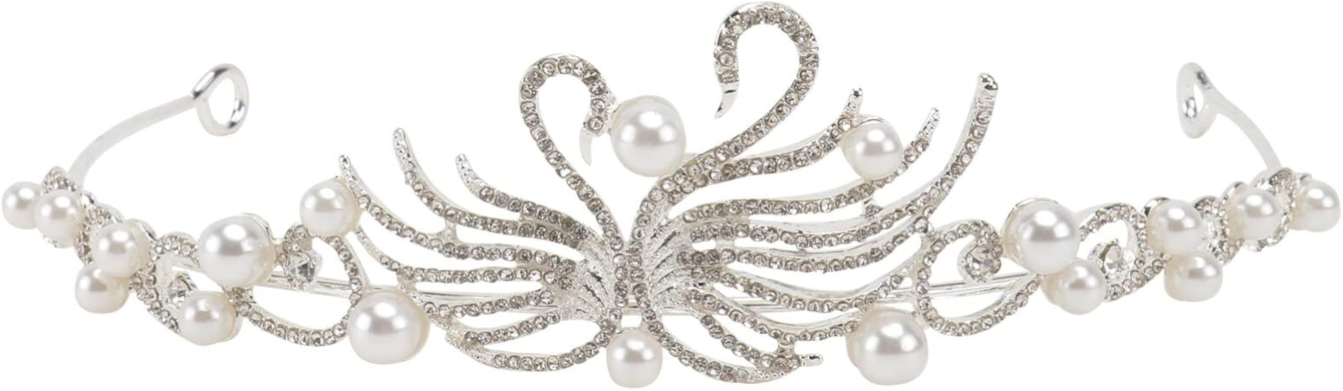 minkissy Swan Tiara Birthday Tiara for Swan Lake Headpiece Wedding Tiara Crowns Queen Hair Crowns... | Amazon (DE)