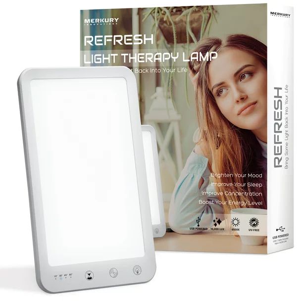 Merkury Innovations Refresh Light Therapy Lamp - Improve Sleep - Boost Mood - Increase Energy - E... | Walmart (US)