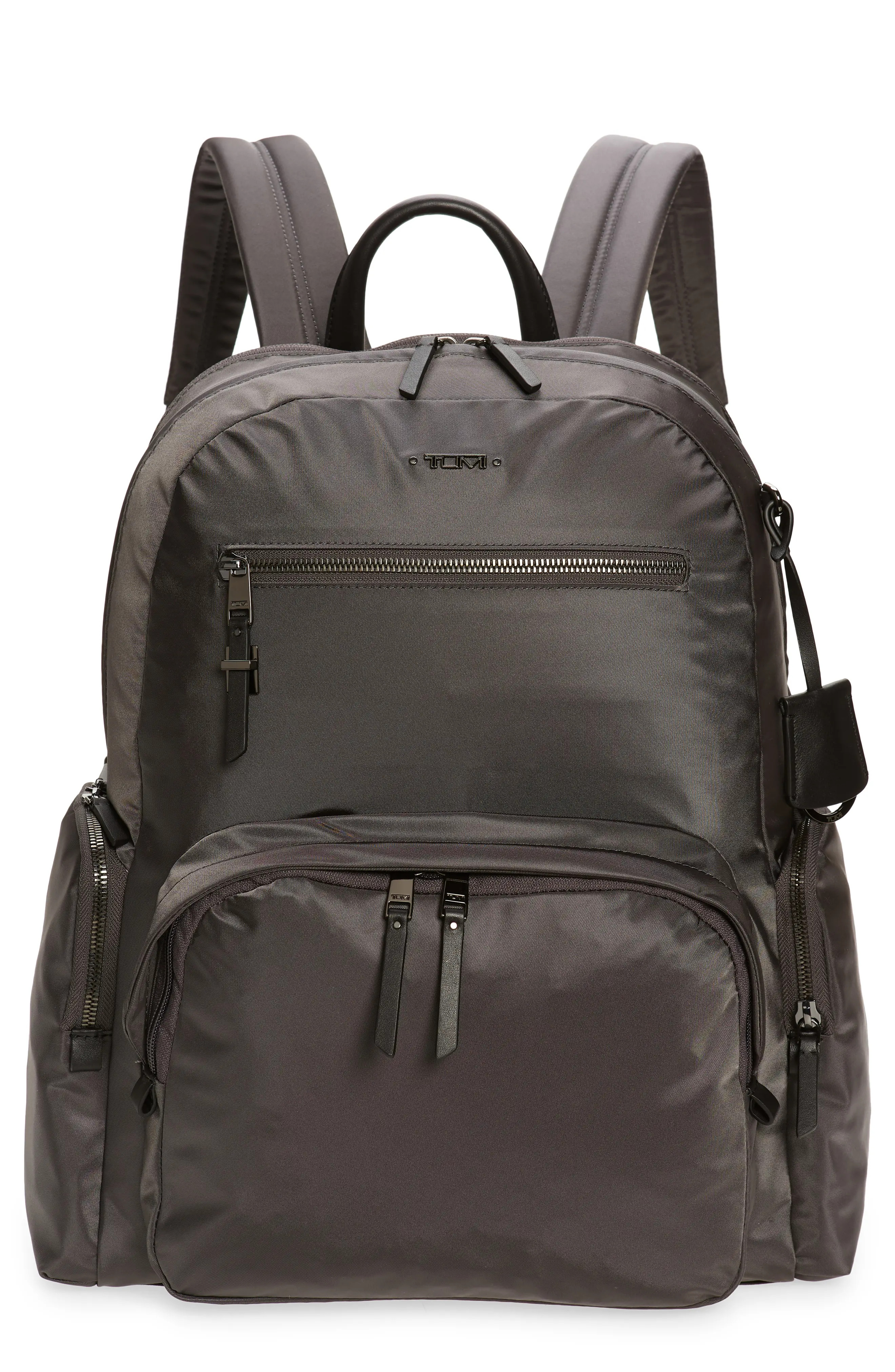 Tumi Voyager Carson Nylon Backpack in Iron/Black at Nordstrom | Nordstrom