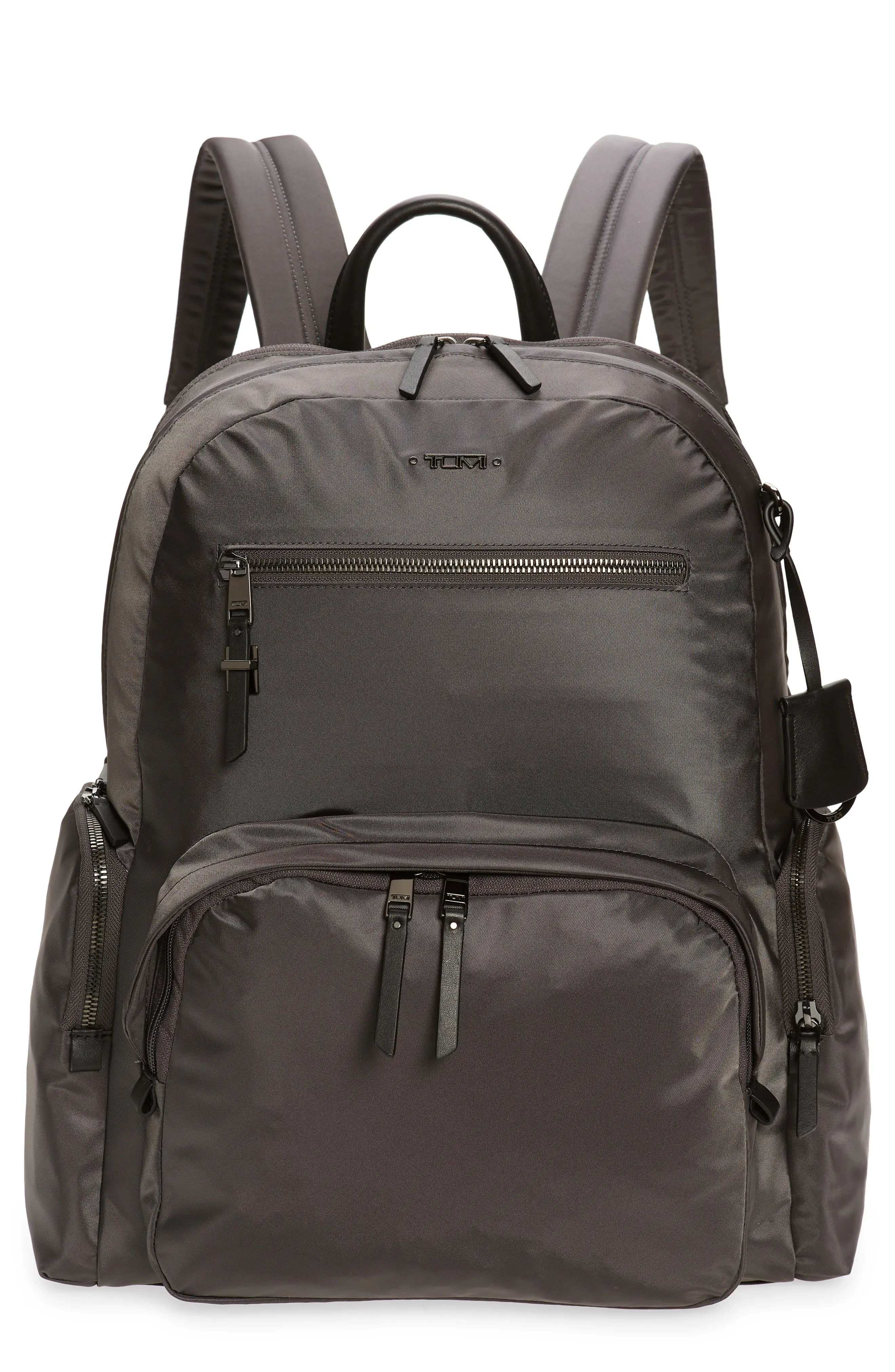 Tumi Voyager Carson Nylon Backpack in Iron/Black at Nordstrom | Nordstrom