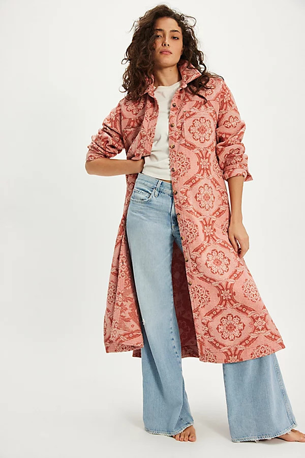 We The Free Brick Lane Jacquard Maxi Shirt Jacket | Free People (Global - UK&FR Excluded)