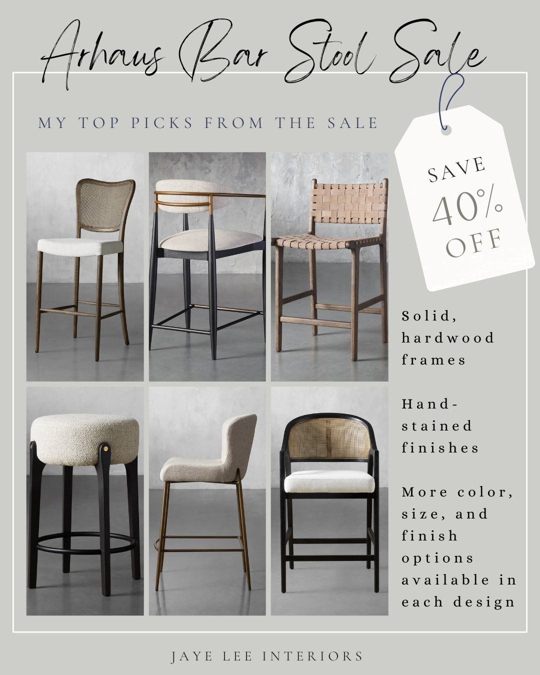 Save hundreds on top-quality, highly-durable bar and counter stools from Arhaus! More color and finish options available in each style. Dining chairs and tables on sale as well! Don't miss out! 

ARHAUS STOOLS ON SALE! The bar stool and counter stool edit... Bar stools, counter stools, high back counter stool, kitchen counter stool, kitchen island seating, dining chairs, dining furniture, counter height stool, bar height stool, black leather stool, brown leather stool, modern black stool, modern bar stools, traditional bar stools, kid-friendly furniture, designer furniture, designer bar stools, Arhaus Furniture Sale

#LTKHome#LTKSaleAlert#LTKFamily 

 #LTKStyleTip