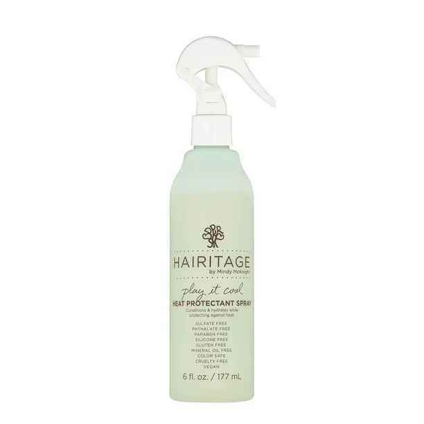 Hairitage Play It Cool Argan Oil Heat Protectant Spray | Prevents Hair Damage & Breakage, 6 fl oz... | Walmart (US)
