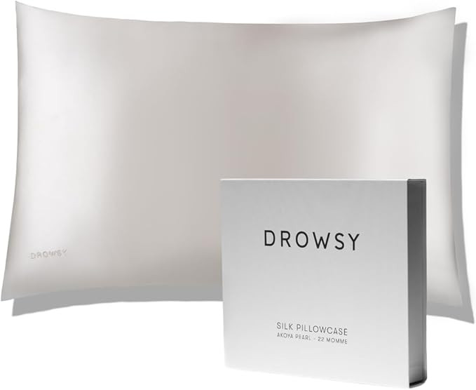 Drowsy Mulberry Silk Pillowcase - 100% 22 Momme 6A Silk Pillowcase for Hair, Skin and Beauty Slee... | Amazon (US)