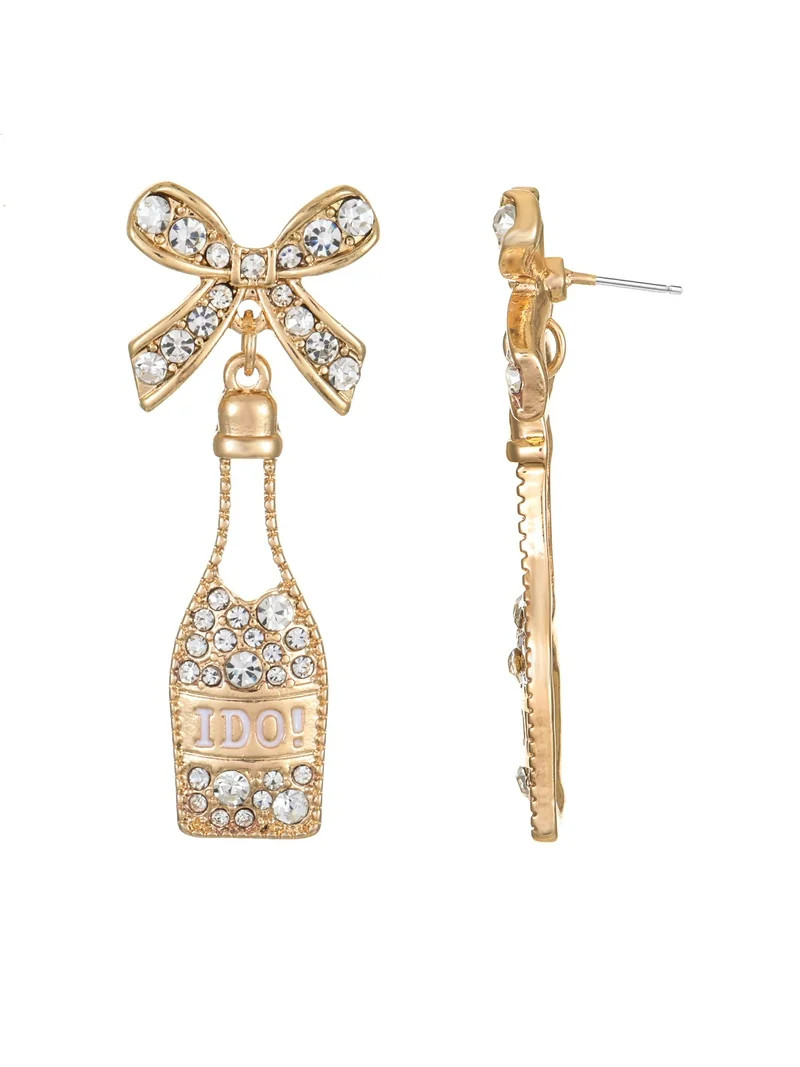 Packed Party Women's Bubbly Bow Pop Dangling Stud Earrings, 1 Pair | Walmart (US)