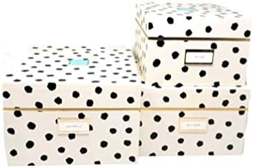 Kate Spade Nesting Boxes, Spotty Dot, Set of 3, Black/Cream | Amazon (US)