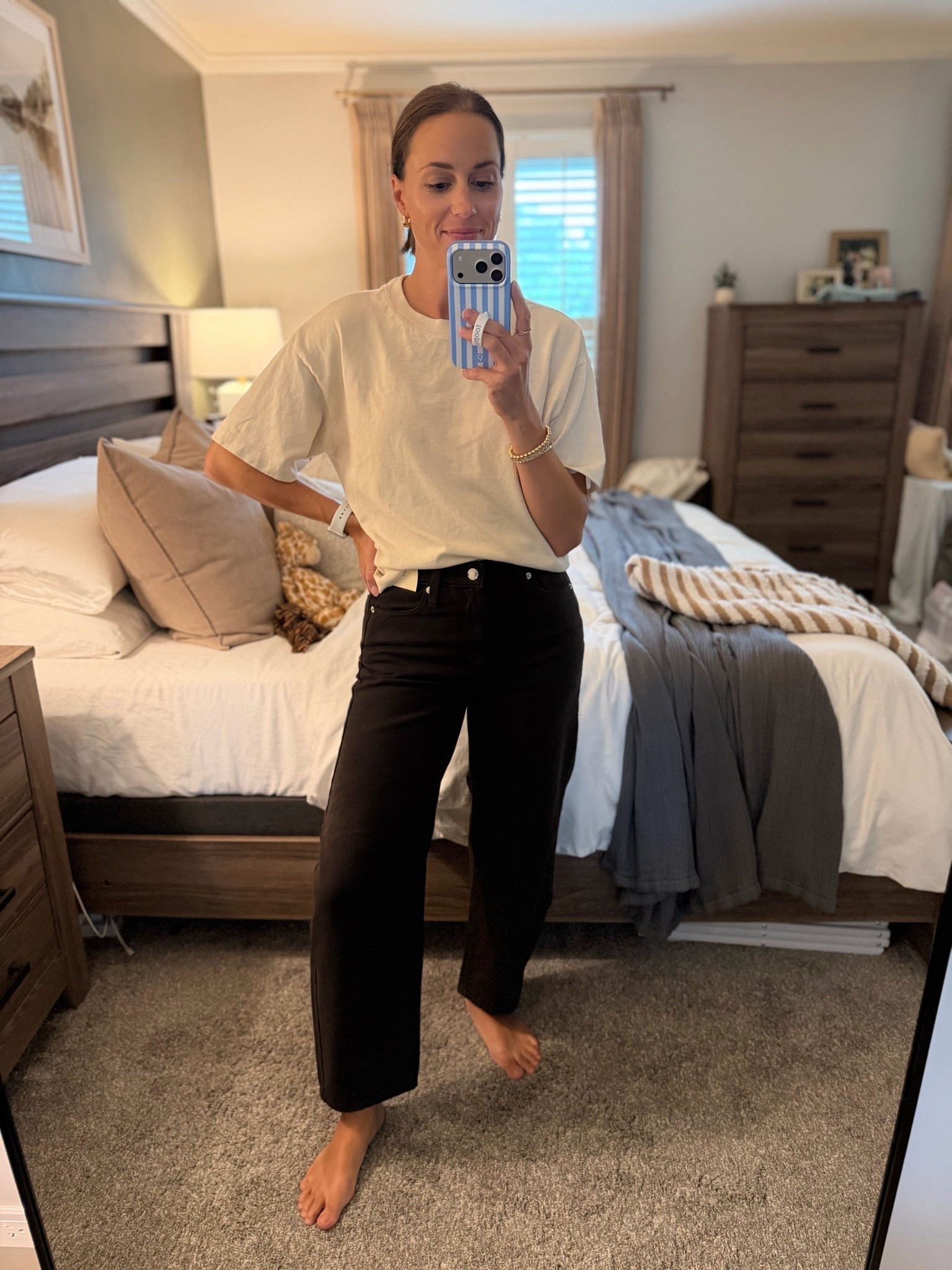 The cutest barrel jeans from Target on sale! Wearing my true size 2 here but might size up to a 4.

#LTKootd #LTKmomlife #LTKSaleAlert