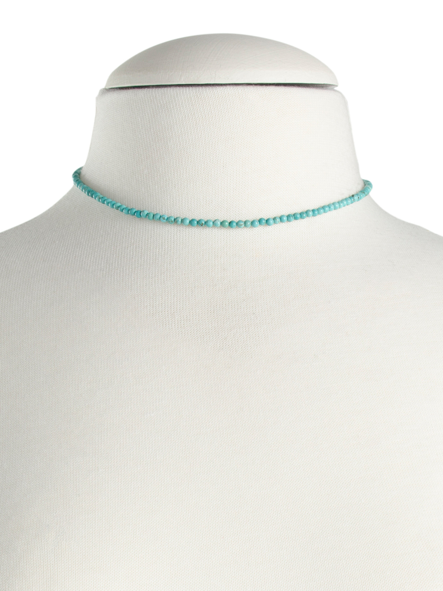 16in Sterling Silver Turquoise Beaded Necklace | TJ Maxx