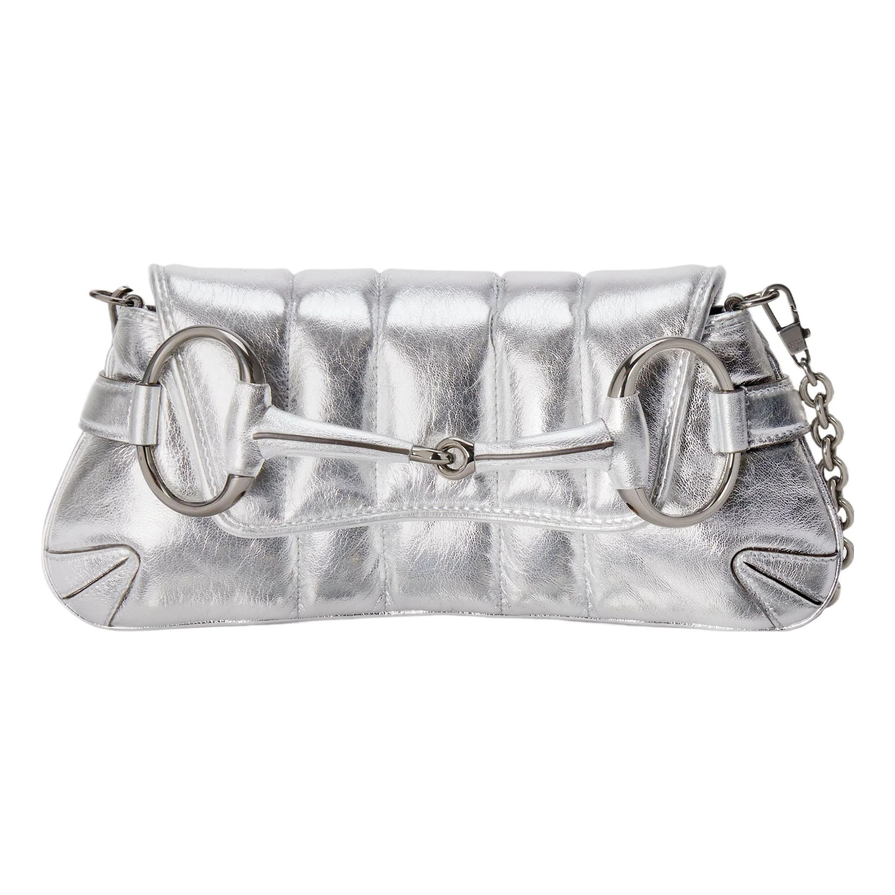 (WMNS) Gucci Horsebit Chain Small Shoulder Bag 'Silver Leather' 764339-AACY5-8106 | KICKS CREW