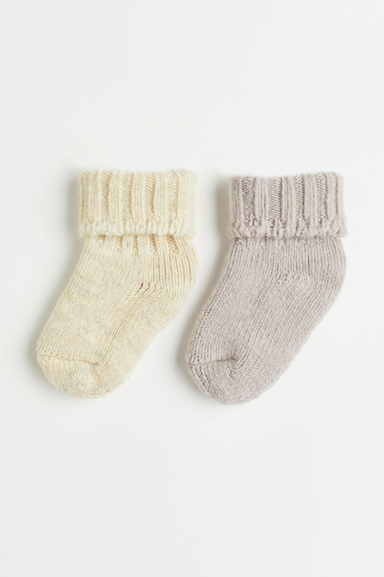 2-pack Thick Wool-blend Socks | H&M (US + CA)