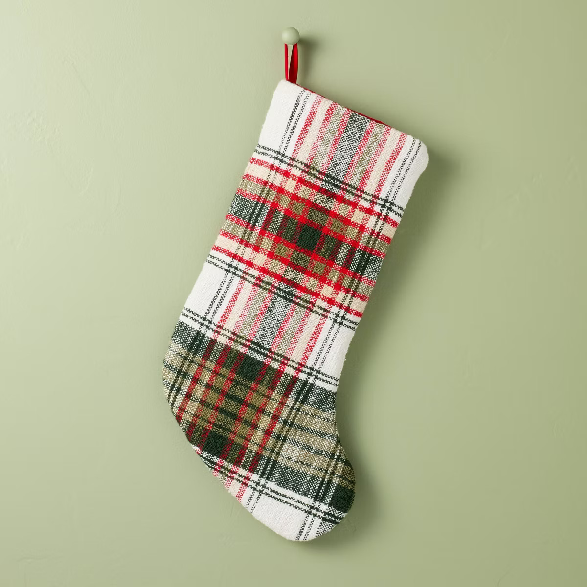 Rustic Plaid Woven Christmas Stocking - Hearth & Hand™ with Magnolia | Target