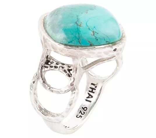 Barse Artisan Crafted Hypnosis Composite Turquoise Ring | QVC