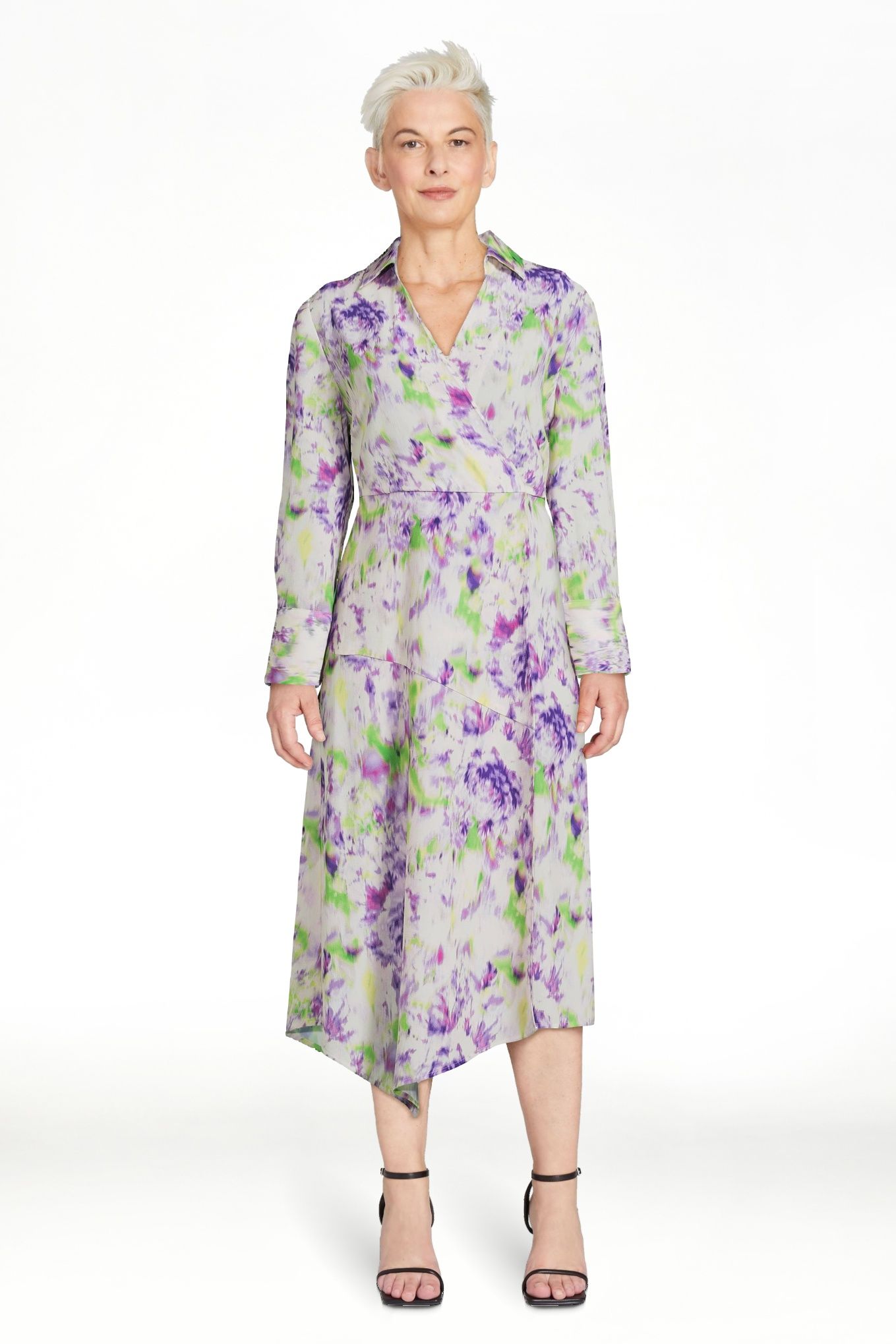 Scoop Women’s Shirtdress with Faux Wrap Front, Sizes XS-XXL - Walmart.com | Walmart (US)