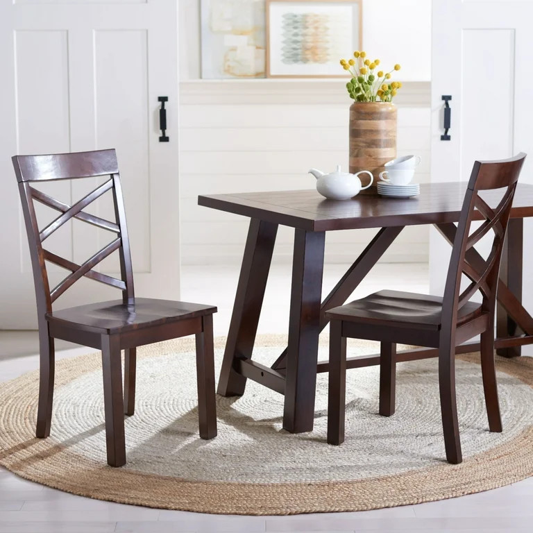 SAFAVIEH Ainslee Rustic Classic Rectangle Dining Table, Brown | Walmart (US)