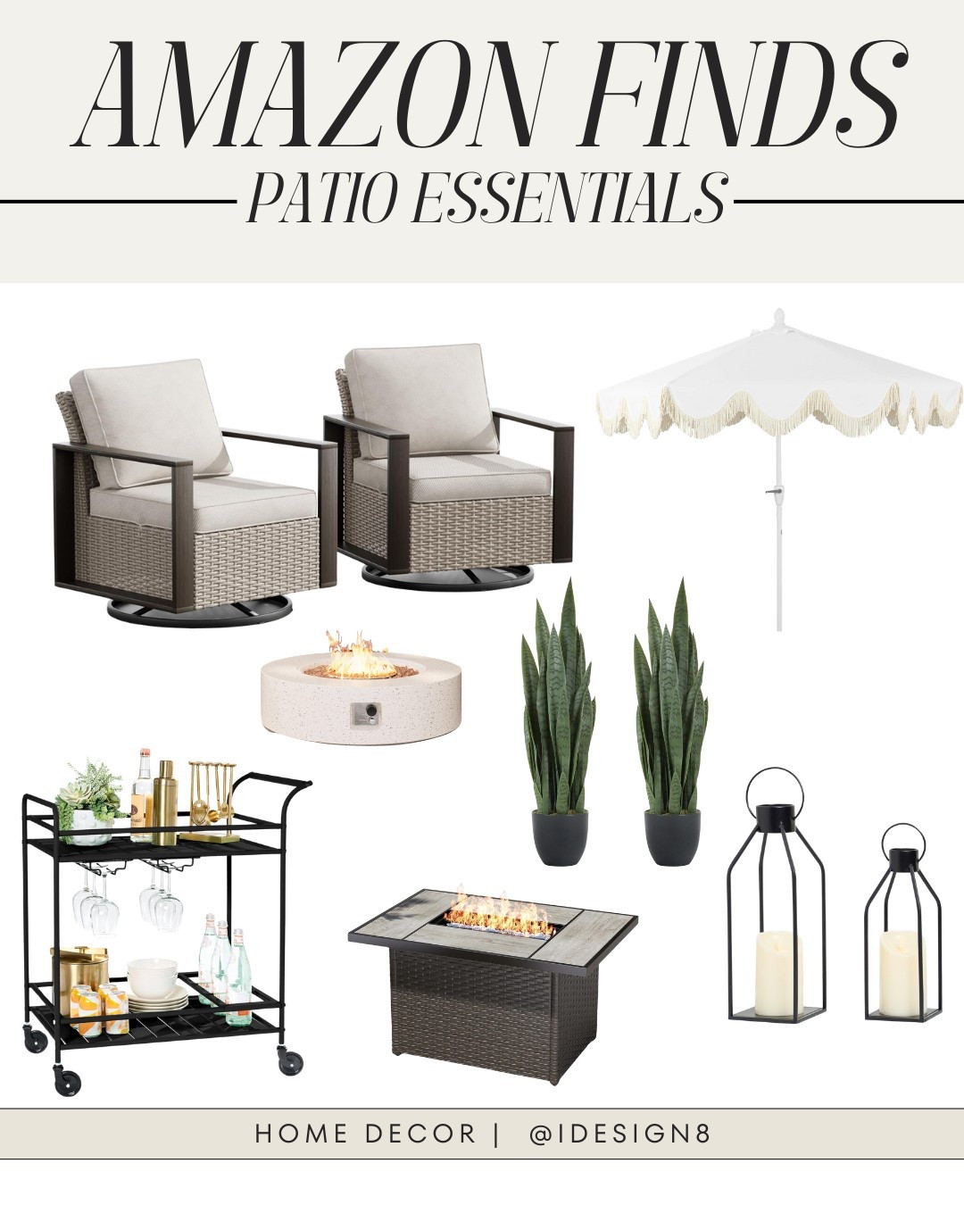 Amazon Patio Essentials 

#patiofurniture #patioessentials 

#LTKSeasonal #LTKHome
