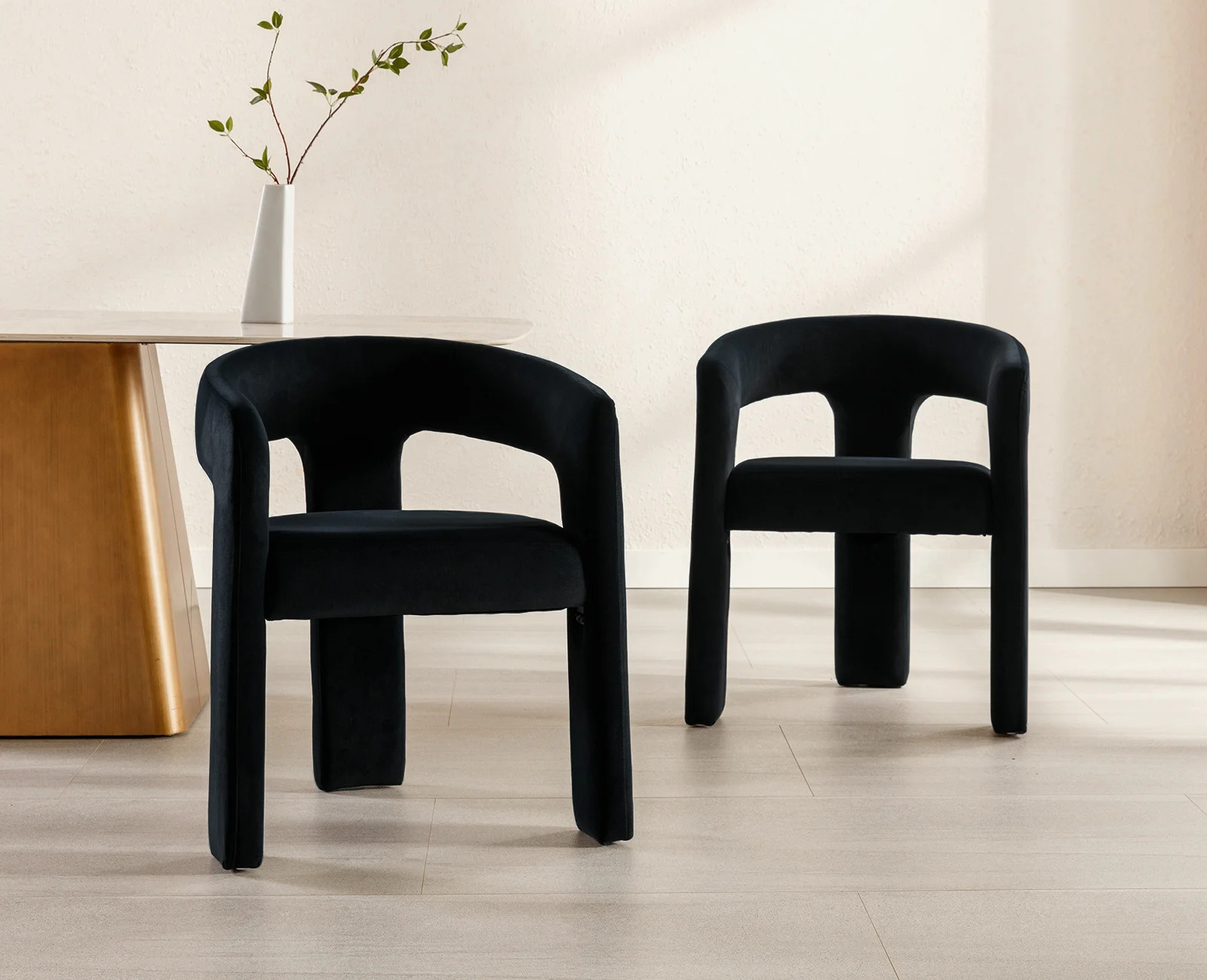 Modern Upholstered Barrel Dining Chairs (Set of 2) | Wayfair North America