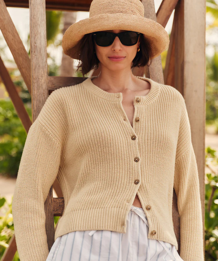 Cotton Hayes Crewneck Cardigan | Jenni Kayne