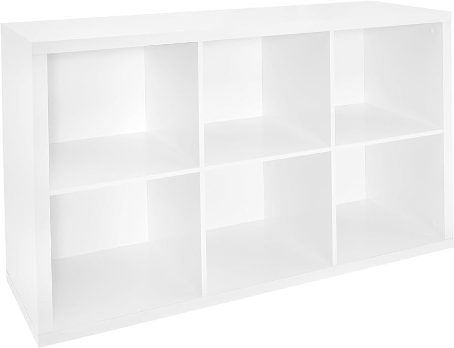 ClosetMaid 6 Cube Storage Shelf Organizer Bookshelf with Back Panel, Easy Assembly, Wood, White F... | Amazon (US)