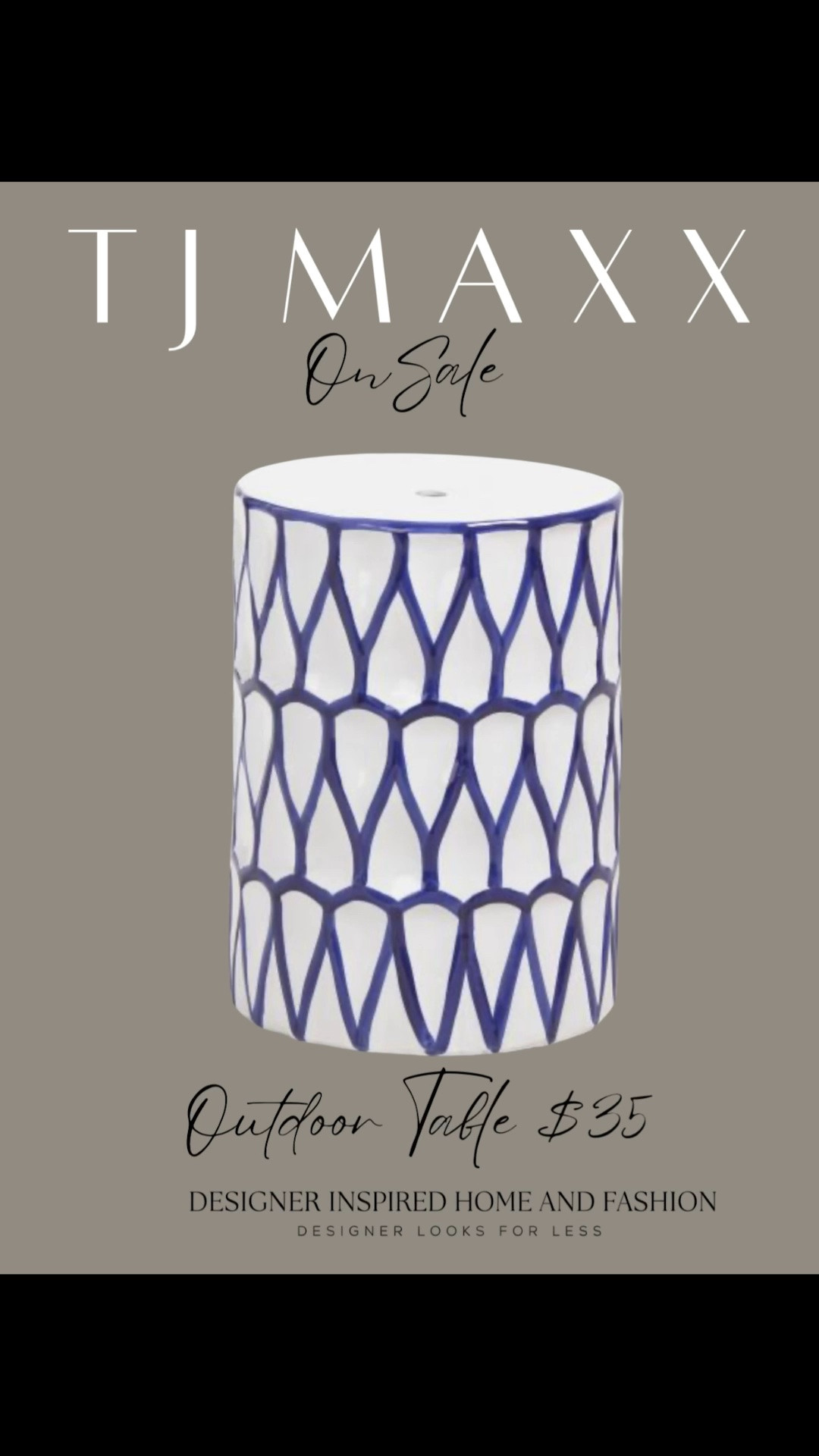 TJ Maxx outdoor ceramic table only $35!

#LTKSaleAlert #LTKHome #LTKSeasonal