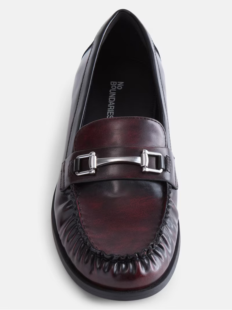 No Boundaries Women's Faux Leather Loafers | Walmart (US)