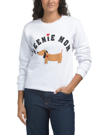 Weenie Mom Crew Neck Sweatshirt For Women, Cotton/Polyester | TJ Maxx