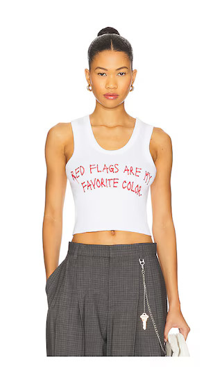 Red Flags Randy Tank Top in White | Revolve Clothing (Global)