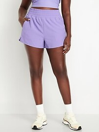 Extra High-Waisted Crinkle Run Shorts -- 3-inch inseam | Old Navy (US)