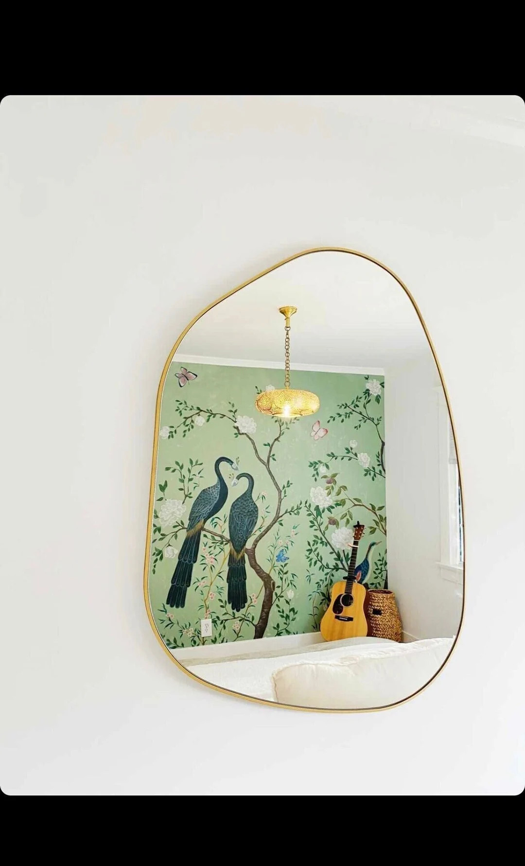 Irregular Bathroom Mirror Home Decor Unique Asymmetrical Gold Mirror Wall Decor Aesthetic Mirror ... | Etsy (US)