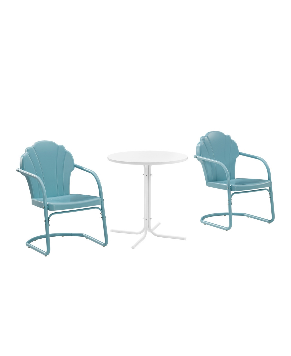 Tulip 3 Piece Outdoor Bistro Set - Blue | Macy's