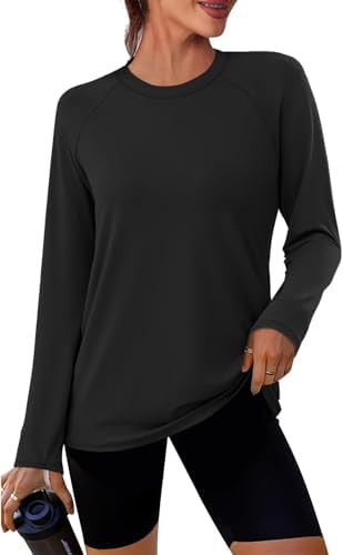 WIHOLL Workout Tops for Women Long Sleeve Sun Shirt UPF 50+ UV Protection Running Hiking Clothes ... | Amazon (US)