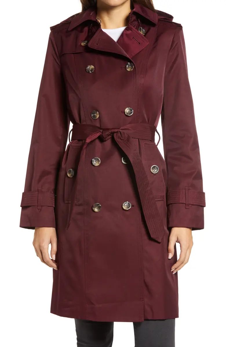Double Breasted Trench Coat With Removable Hood | Nordstrom | Nordstrom