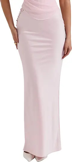 HOUSE OF CB Giuliana Stretch Satin Maxi Skirt | Nordstrom | Nordstrom