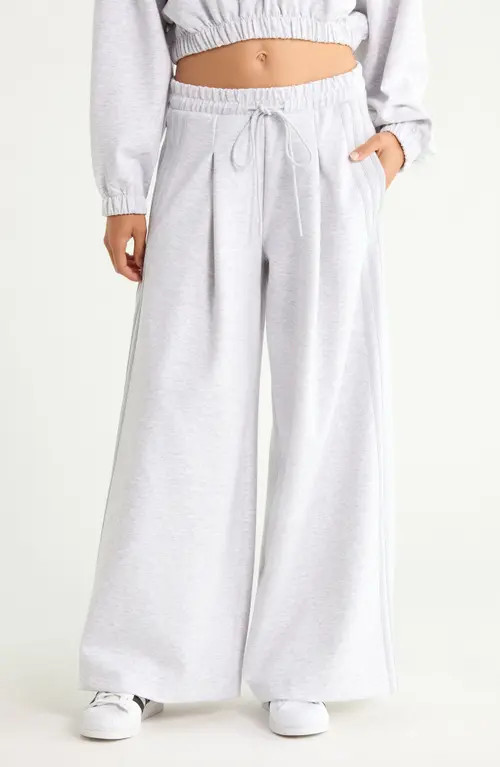 adidas Originals Wide Leg Drawstring Pants in Light Grey Heather at Nordstrom, Size X-Small | Nordstrom