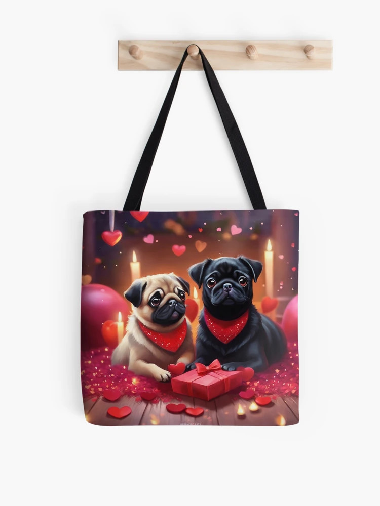 Valentine Pugs Tote Bag | Redbubble (US)
