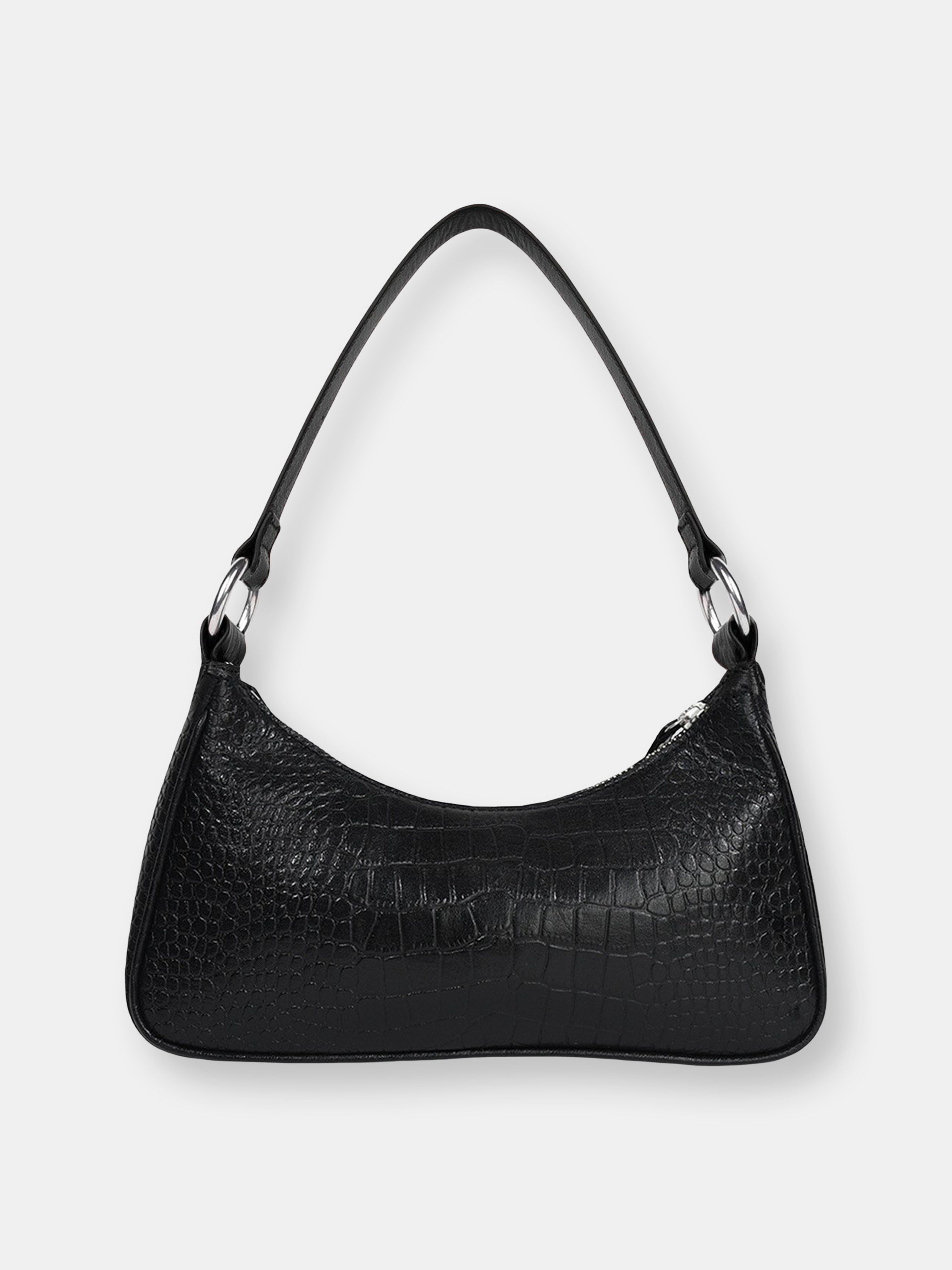 Mini Shoulder Bag Black Croc | Verishop