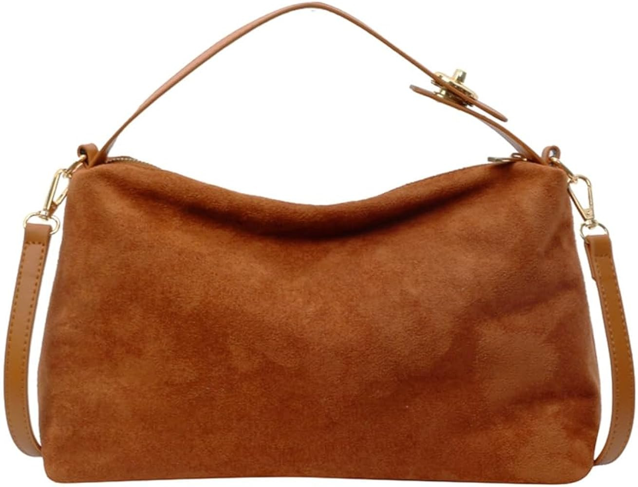 Suede Bags for Women Brown Leather Hobo Bags Slouchy Tote Handbag Vintage Sude Purse with Adjusta... | Amazon (US)
