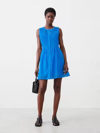 Pintuck Organza Mini Dress | Banana Republic Factory