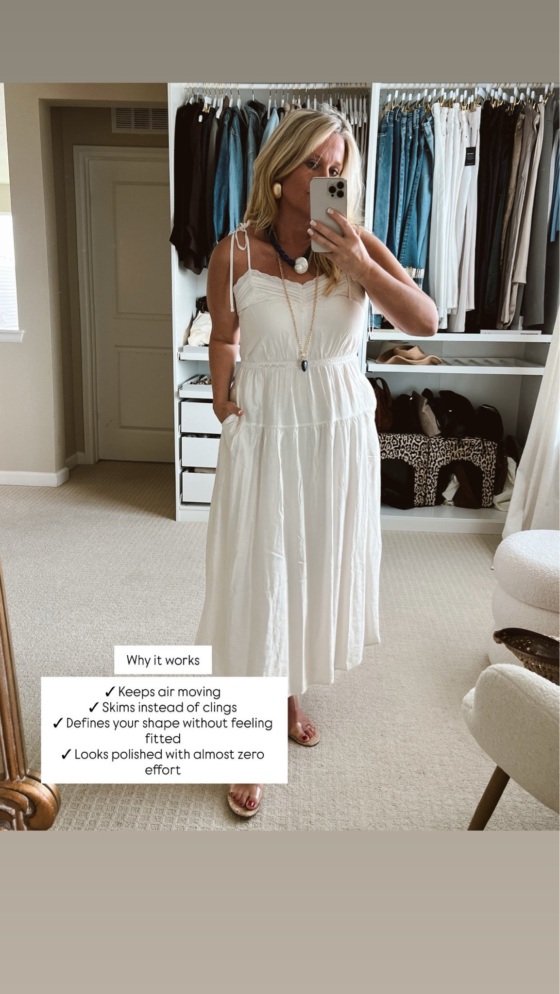 ✨Tap the bell, save and ❤️ for over 40 fashion, midlife style, midsize fashion and luxury looks for less. 

Wearing medium (size up if in between sizes.) 
 Heat-proof. Belly-friendly. Effortlessly put together. That’s the goal. 🤍

👑 Helping you look good, feel good.-Lindsey Denver   Check back daily for belly-friendly style, confidence, and Outfit Physics™.

#LTKOver40 #LTKPlusSize #LTKMidsize

Comment SHOP below to receive a DM with the link to this post on my LTK ⬇ https://liketk.it/6huby