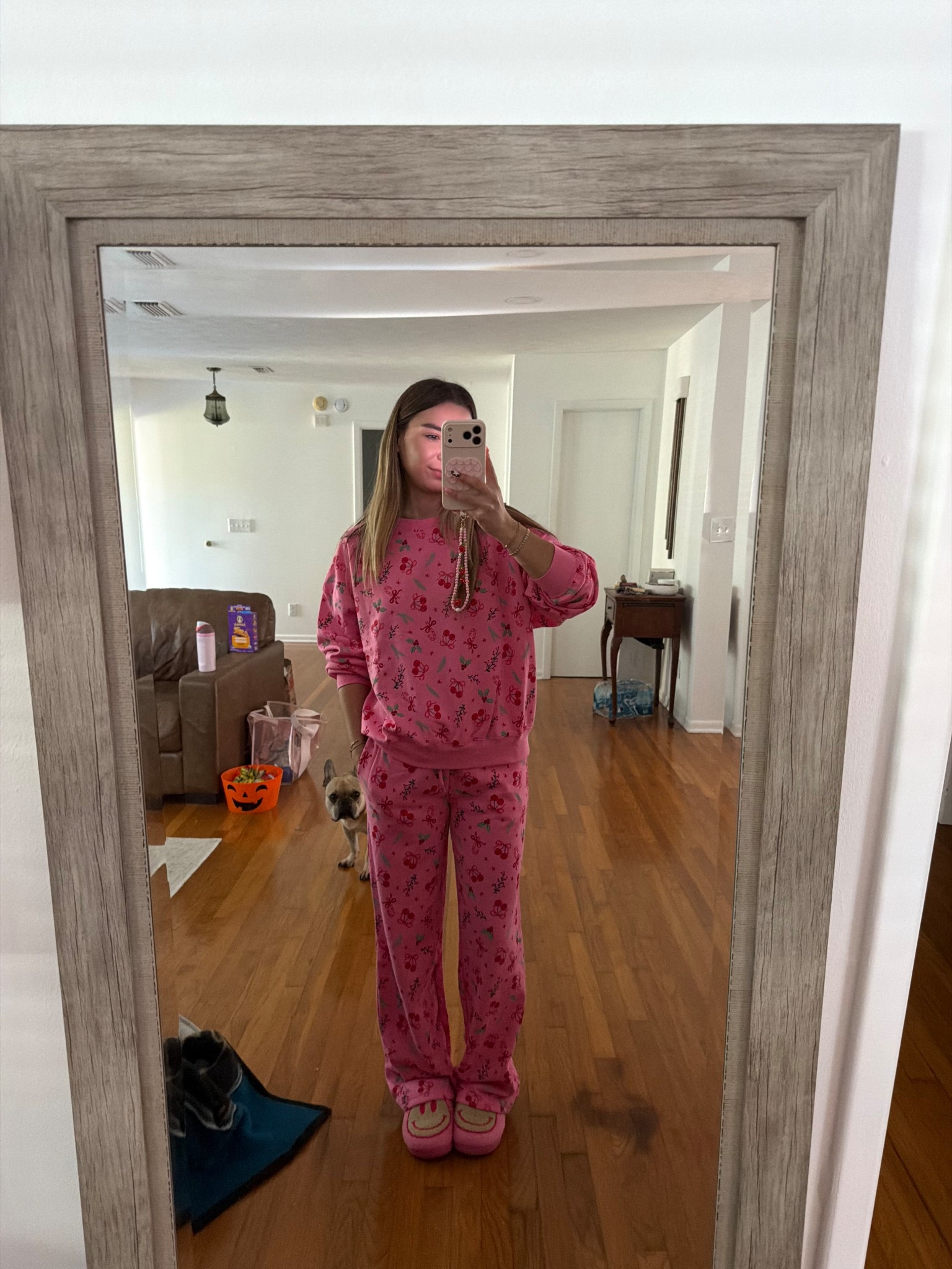 The coziest and pinkest Christmas pajamas from target!! Wearing size: M in top and XS in pants! 💓🎄 #targetstyle